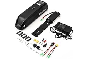 EIFDUHP Batteria per Bicicletta Elettrica, Batteria Ebike 36V 48V / 22.5Ah-10Ah per 1500W-50W Motore Bici, con Base 4Pin/5Pin, Caricabatterie e Blocco Sicurezza (36V 13AH per 50-750W,con Borsa Batterie)