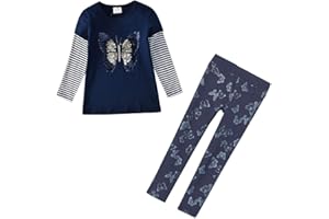 VIKITA Conjunto de ropa para niña (2 unidades), para fiestas, informales y princesas