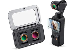 K&F Concept Kit de Filtros ND Variable ND2-ND32 & ND32-ND512 Compatible con dji Osmo Pocket 3, Filtro Magnéticos Accesorios para Osmo Pocket 3 (Marco de Aluminio)