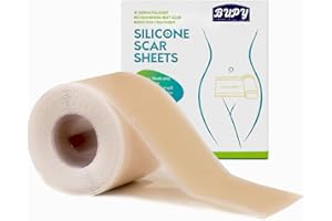 HENGBIRD Lot de 2 rouleaux de pansements en silicone professionnels pour cicatrices par section C, parfait pour les opérations, les brûlures, les chéloïdes, l'acné (4 cm x 150 cm)