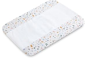 COOL · DREAMS Funda Colchoneta Cambiador Bebe 80x50 de Rizo Blanco Impermeable y Absorbente. Práctica y Fácil de Lavar. Color Zenith Granite CoolDreams