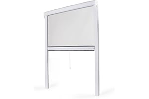 AVOSDIM.COM STORES, RIDEAUX, MOUSTIQUAIRES Mosquitera Enrollable Ventana de PVC Ajustable (1, Anch. 800mm x Alt. 1300mm)