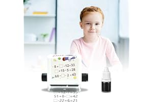 ONENINE Roller Tampon numérique pour enseigner et soustraction, tampon à rouleau Reusable Computational Math Educational Toy Stamp, Math Practice Questions Within 100 (tampon à rouleau)