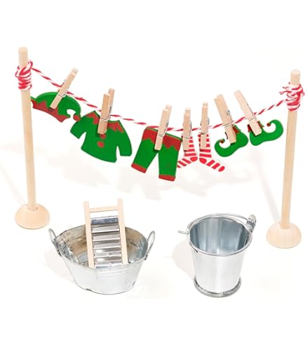 Wichtel Zubehör Weihnachten, Miniatur Wäschestän Produktbild-Vorschau 4