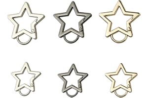 AABDTYYD 6 Stück Karabinerhaken Klein,Stern Schlüsselanhänger Karabiner,Karabiner Klein,Schlüssel Ringe,Stern Schlüsselring Karabiner Geeignet für Camping,Angeln,Wandern und andere Anlässe