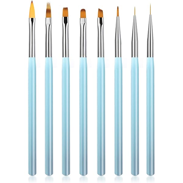 KADS Nagelgel-Pinsel-Set – 9er Pack Mit Farbverlauf Für Natürliche & Künstliche Nägel | Nylonborsten & UV-Gel Geeignet