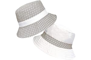 TOSKATOK® UPF 50+ Cappello da Sole da Donna in Cotone con Disegno Reversibile a Pois