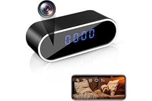 RUMUCF WiFi Clock Camera 1080P Video Recorder Indoor Security Cam Night Vision Motion Detection Covert Nanny Cam Wireless Small Security Camera for Home