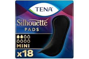 Tena - TENA Silhouette Noir Mini Serviettes Incontinence - 18 Pièces