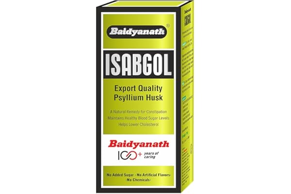 Baidyanath Asli Ayurved Isabgol - Psyllium Husk Powder - 200Grams Effectively Relieves Constipation Fibre Supplement For Digestion
