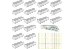 JIEHAOJIA Lot de 19 boîtes rectangulaires en plastique pour 5 lames avec autocollant