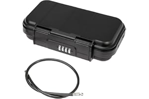 HMF 318-02 przenośny sejf z zamkiem szyfrowym, wodoszczelny mini sejf z linką drucianą | 23,5 x 14,5 x 5,8 cm