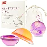 Menstrual Disc Set, for Light or Heavy Flows, Leak Proof | 1 M+L Menstrual Disc,Silicone Container Discs,Storage Bag,User Man