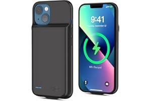 BOANV [7000mAh] Akkuhülle für iPhone 13, neues Upgrade mit hoher Kapazität, wiederaufladbares Ladefach, schützendes tragbares Smart Backup Ladegerät für iPhone 13 pro (1 Pack)