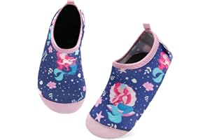 Kyopp Buty do wody dla małych dzieci, szybkoschnące, antypoślizgowe skarpetki do wody dla dziewczynek i chłopców, na plażę i basen