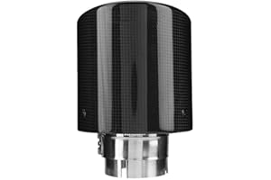 KSTE Auto Auspuffrohr, Auspuffendrohr, Carbon Faser Art Auto Modified Einzel Outlet Auspuff Schalldämpfer Spitze Schwanz Throat 63-114mm