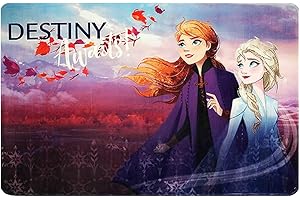 O&N Spa Tappeto Gioco Frozen II Disney Elsa Anna Microfibra Antiscivolo 76X117 CM - 31155RZ/2