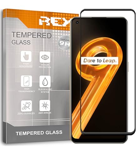 3 Pezzi Pellicola Vetro Temperato per Sony Realme 9i Durezza 9H Protezione Schermo, Anti Graffi HD Trasparenza Protettiva Screen Protector Film (Transparente