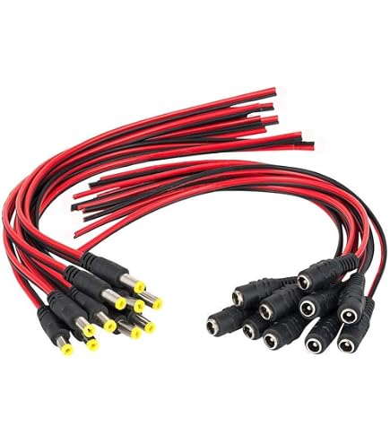 ASHATA DC Power Converter Plug, 5PCS 5.5 X 2.1 Hembra A 3.5 X 1.35MM Macho DC Adaptador Conector Router Power Converter, Tamaño De La Punta Adaptador AC/DC Barrel Plug Conector Para Cargadores