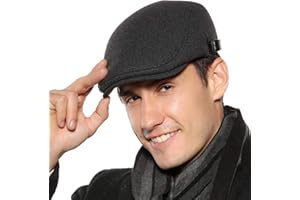 Superora - Gorra Plana para Hombre (Plana, para otoño e Invierno)