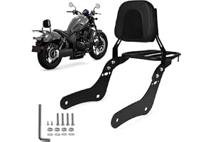 PSLER Sissy-bar, ryggstöd för Rebel 1100, avtagbar bakre sissy-bar, för passagerare, för motorcykel, ryggstöd med bagageställ