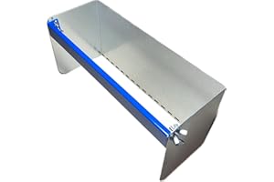 IRON GRX Llana dentada Caja - Deslizador de mortero Cajon Plana Peine fija paleta para Colocación de Baldosas azulejos losas Espátula Dentada con Mango tirador acero galvanizado (40 CM)