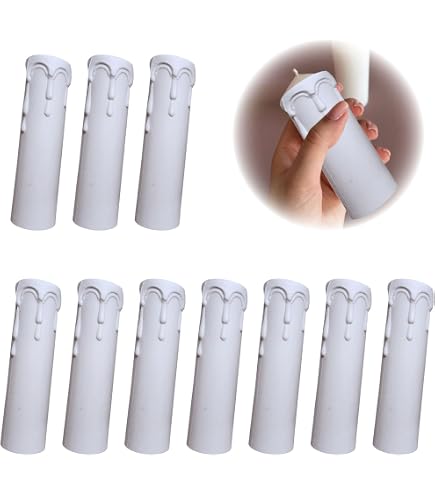 Lot De 10 Douilles E14 Pour Bougies Chandelier - Hauteurs 65/85/100mm, Diam. 24/26mm - 5 Couleurs AMBROS