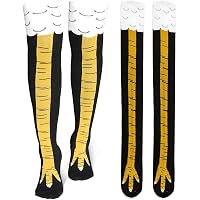 Chaussettes Pattes De Poulet – Lot De 3 Paires, Motifs Amusants, Semelle Antidérapante | Pour Halloween, Carnaval, Déguisement, Cadeau Drôle