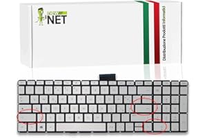 NEW NET NewNet Keyboards - Tastiera Italiana Compatibile con Notebook HP Pavilion 15-bw099nl 15-cc002nl 15-cc006nl 15-cc009nl 15-cc010nl 15-cc105nl 15-cc106nl Argento Retroilluminata
