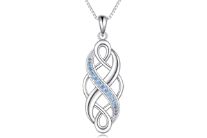 YFN Celtic Knot Halskette Erstellt Opal Anhänger Sterling Silber Infinity Love Schmuck