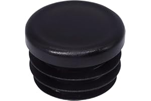 SKIR'CO (40 piezas) Insertos de tubo redondos de 27 mm, tapones para postes de valla, tapas de tubo de plástico negro, tapones de tubería, negro RAL 9005