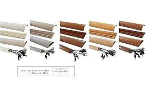 netproshop Fußboden Kabelkanal PVC (Halbrund, Selbstklebend, 70x17mm) (1 Meter), Farbe:Grau