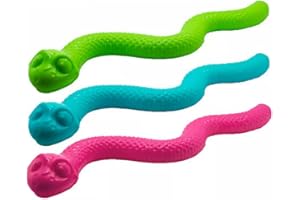 DOG LIFE DogLife Tuffs TPR Snake Dog Toy Boredom Breaker Stuff With Treats/Peamutt Butter (Pink)