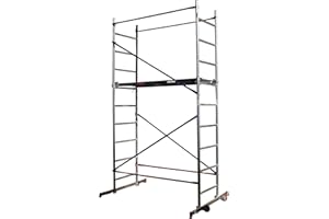 BPS ACCESS SOLUTIONS HOME MASTER Heimwerken Gerüstturm | Fahrbares Arbeitsgerüst | Chnelle Montage | Aluminium (4m Home Master Heimwerken Gerüstturm)