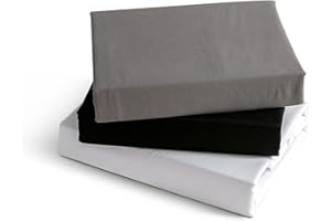 Kono Bedding Prześcieradło z gumką ze szczotkowanej mikrofibry, głębokość 30 cm, kieszeń (białe, 120 x 200 cm)