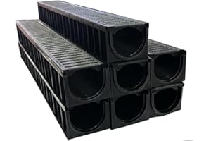 SHMOX Plastic Drainage Channel Pack 1m Lengths (Pack of 7)