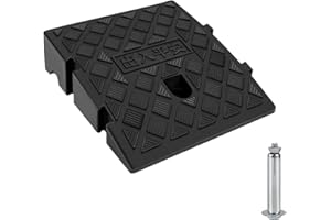 BOYIFEIJIE Rampa portátil de plástico para bordillos, andadores, motocicletas y bicicletas, con perno de extensión y protección antideslizante, ideal para bordillos, entradas y umbrales de puerta, 25 x 27 x 11