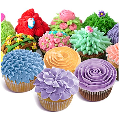 Smallones 24 Stück Spritztüllen Set Edelstahl Kuchen Spritztüllen Garniertülle Torten Dekorieren Werkzeug Piping Nozzles - 7