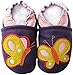Soft Sole Leather Baby Toddler Infant Kids Shoes Slippers Booties Carozoo Colorful Butterfly Purple 12-18M