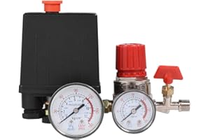 AELOA Compressore d'aria della valvola, Piccolo compressore d'aria Pressostato valvola di regolazione Regolatore con calibri