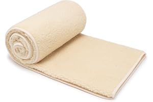 ‎BEST WOOL Merino Wolldecke Schurwolle 240x200 cm - Kuscheldecke aus 100% Merino Schafwolle - Groß und Flauschige Decke Wolle - Gewicht 500g/m2 - Atmungsaktives Material