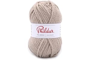Phildar - Pelote de Laine Phil RAPIDO - Laine à Tricoter - 25% Laine peignée,25% Acrylique,50% Polyamide - Aiguille n°7 - Couleur Chanvre