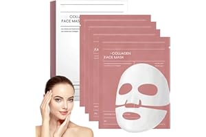 Giugio Bio Collagen Real Deep Mask, 4 szt. Bio Collagen Mask Overnight, przeciwzmarszczkowa maska na twarz, nawilżająca maska na noc, maska kolagenowa, minimalizująca pory, elastyczność