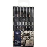 KRAF DRAWING PEN - &Ccedil;İZİM KALEMİ 222 7 Lİ SET