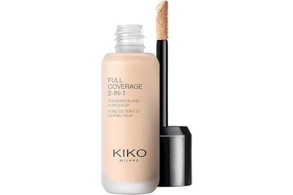 KIKO Milano Full Coverage 2-in-1 Foundation & Concealer 01 - WR 01, Fond De Teint/Correcteur 2 En 1 À Couvrance Élevée