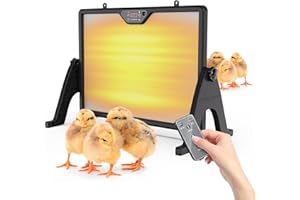 MYPIN Chioccia Artificiale Per Pulcini con Telecomando, 40x30 cm, Angolazione Regolabile, Temperatura Regolabile - Piastra Riscaldante per Polli e Animali Domestici