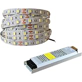 5 Metre Şerit LED G&uuml;nışığı Renk + 12v 5 Amper 60 Watt LED Trafo -3 Diren&ccedil;li Double Pcb - Yeni Nesil Oturma Odası, Yatak Odası
