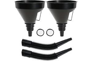 UV STYLISH Einfülltrichter auto, 2 Stück Trichter mit flexibler Verlängerungsdüse,Kraftstofftrichter mit abnehmbarem für Autos und Motorräder, Motoröl, Flüssigkeiten, Diesel, Kerosin, Benzin