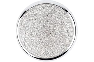 ‎VDARK Mercedes Zubehör Teile W204 X204 W166 X166 C-Klasse GLK-Klasse AMG BEFEHLKNOPF Zentrale Multimedia-Regler Kappen deckt Innen-Innendekorationen ab Damen Herren Bling Kristall (Silber)