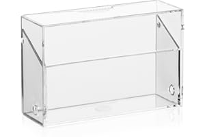 VITAdisplays® Business Card Box/Business Card Holder/Variable for Storage or as Business Card Stand, Transparent